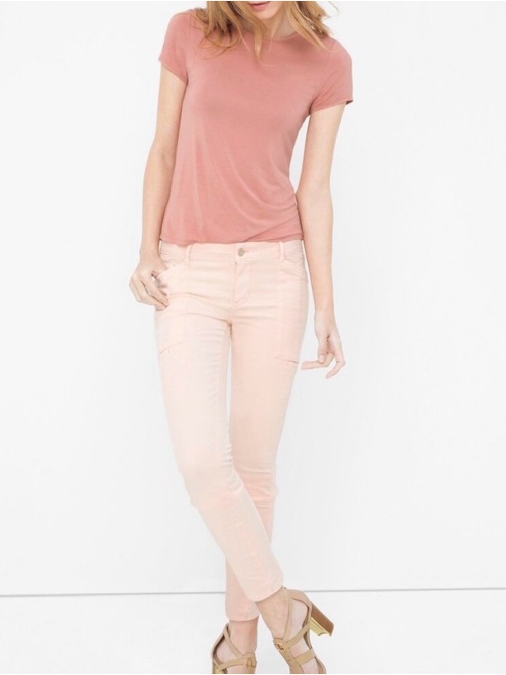 WHBM Women’s Blush Pink Skinny “Skimmer”  Jeans